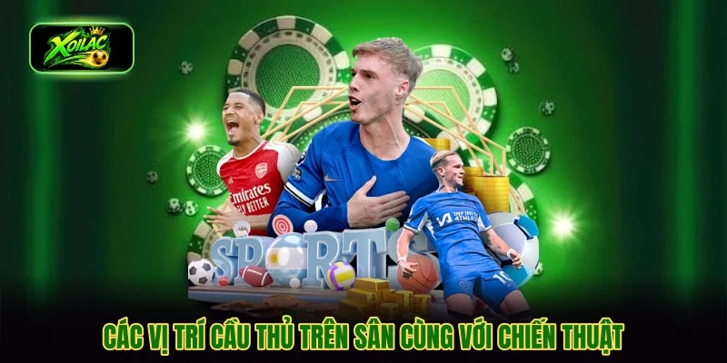Các vị trí cầu thủ trên sân cùng với chiến thuật
