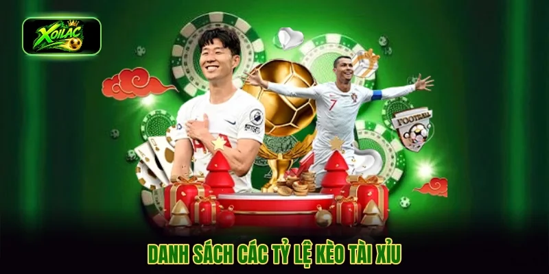 Danh sách các tỷ lệ kèo tài xỉu