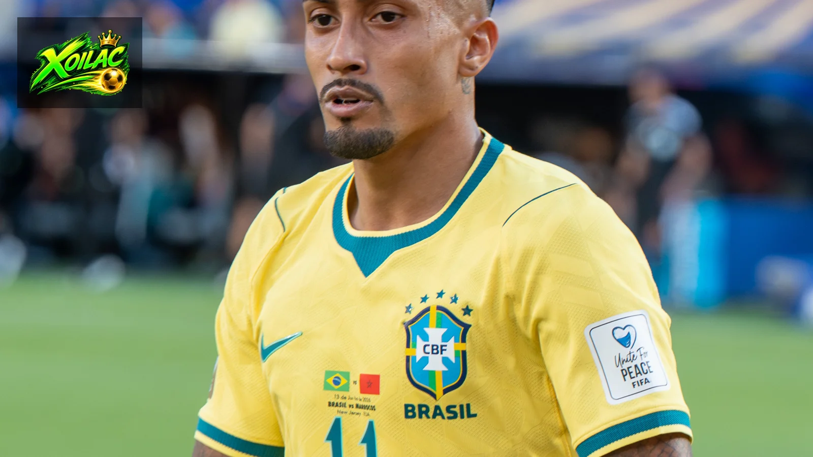 Raphinha thi đấu trong màu áo đội tuyển Brazil năm 2026